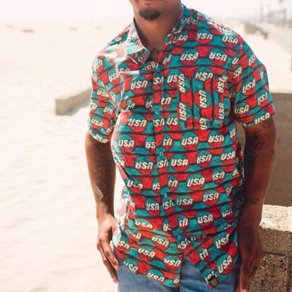 LuLaRoe Michael Button Up Shirt Mens USA - Picture 1 of 7